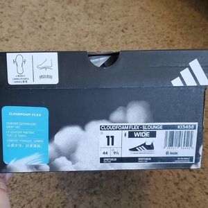 Adidas Black and White Cloudfoam Flex Slounge Wide